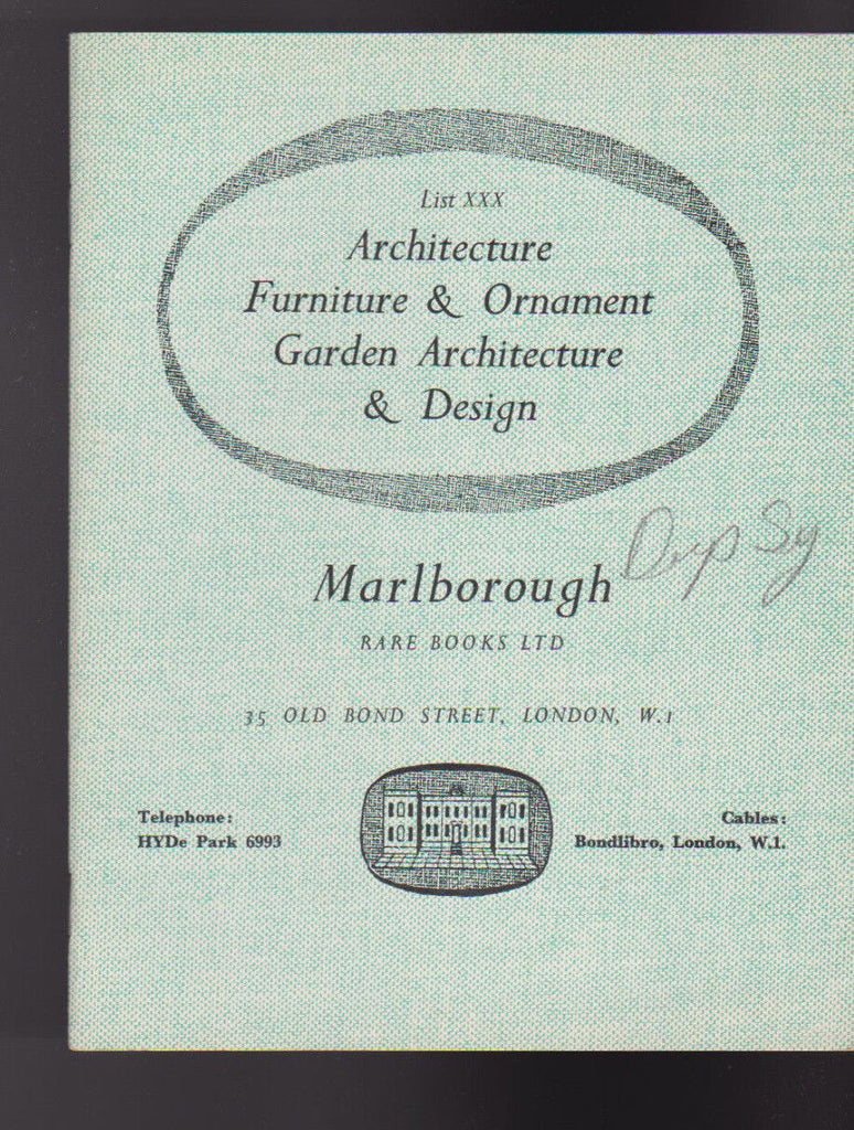 Marlborough Rare Books List XXX Architecture Furniture & Ornament