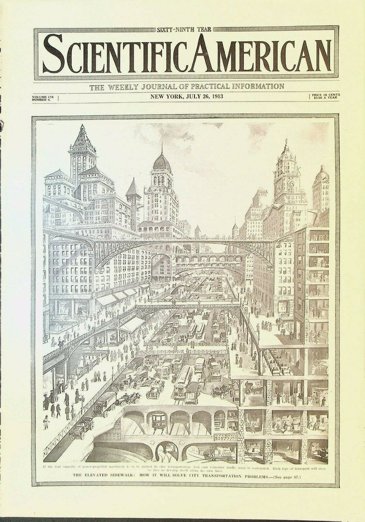 Scientific American July 26 1913 Steamship Royal George Motorcycle Truck
