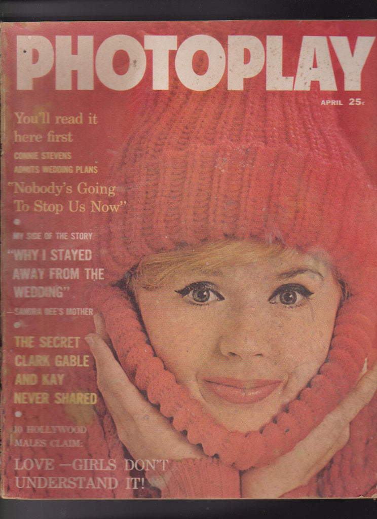 Photoplay Magazine April 1961 Connie Stevens Clark Gable Suzie Wong Fabian