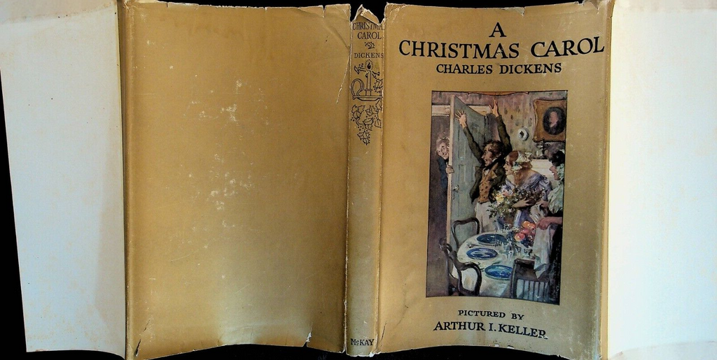 A Christmas Carol by Charles Dickens Arthur I Keller Illustrations HC DJ 1914