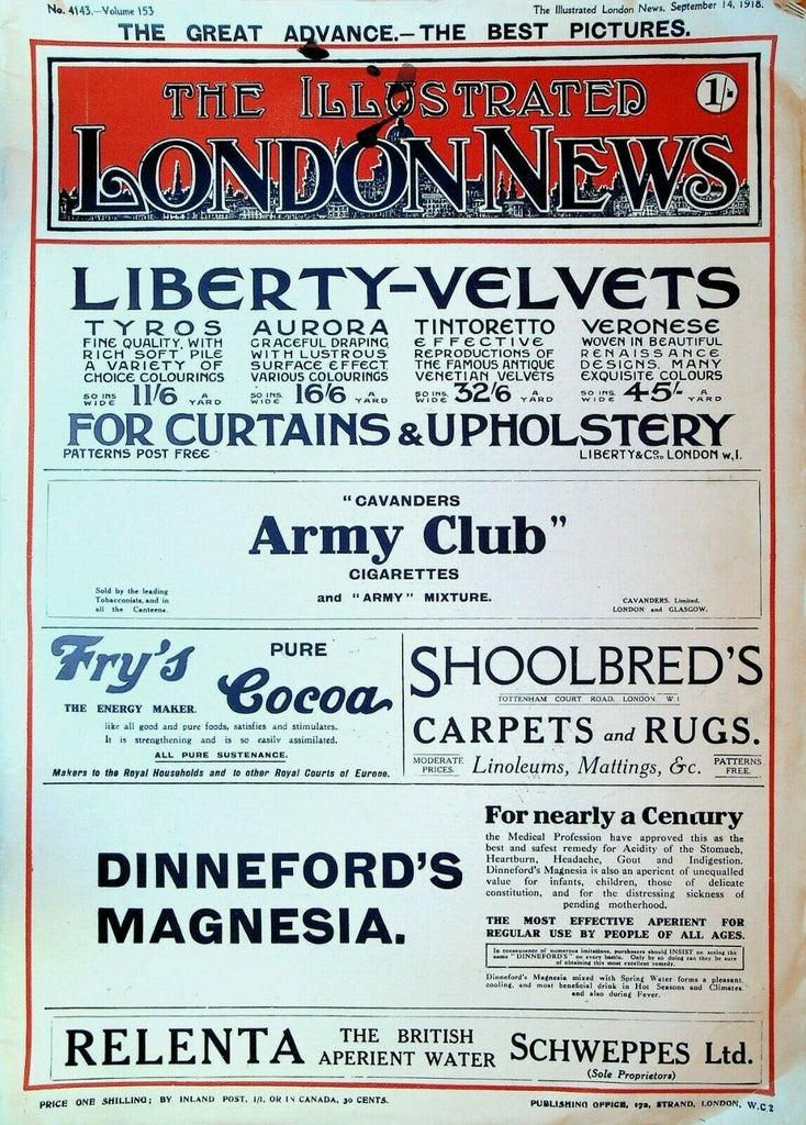 Illustrated London News September 14 1918 WWI Lucienne Dervyle