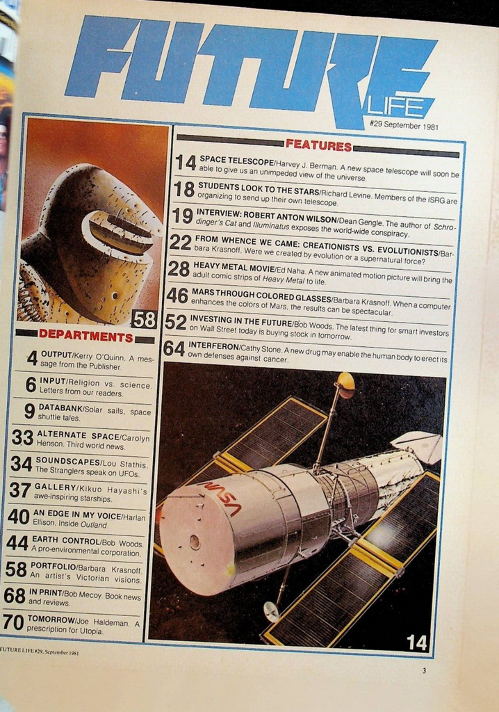 Future Life Magazine #29 September 1981 Heavy Metal Movie Hubble Space Telescope