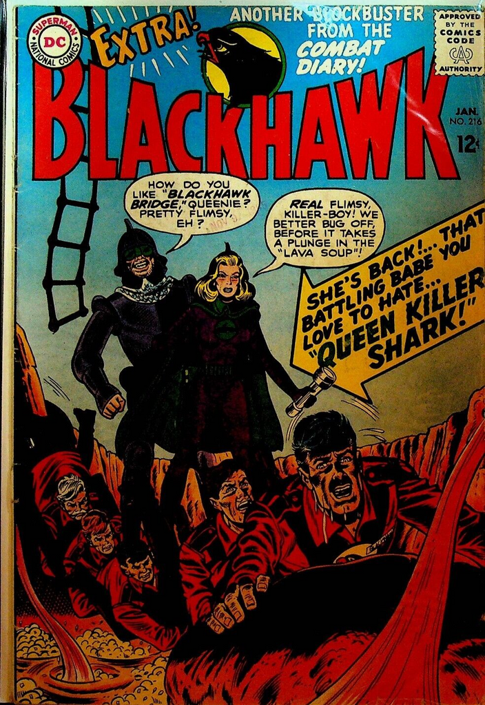 Blackhawk 216 DC Comics 1966 Queen Killer Shark