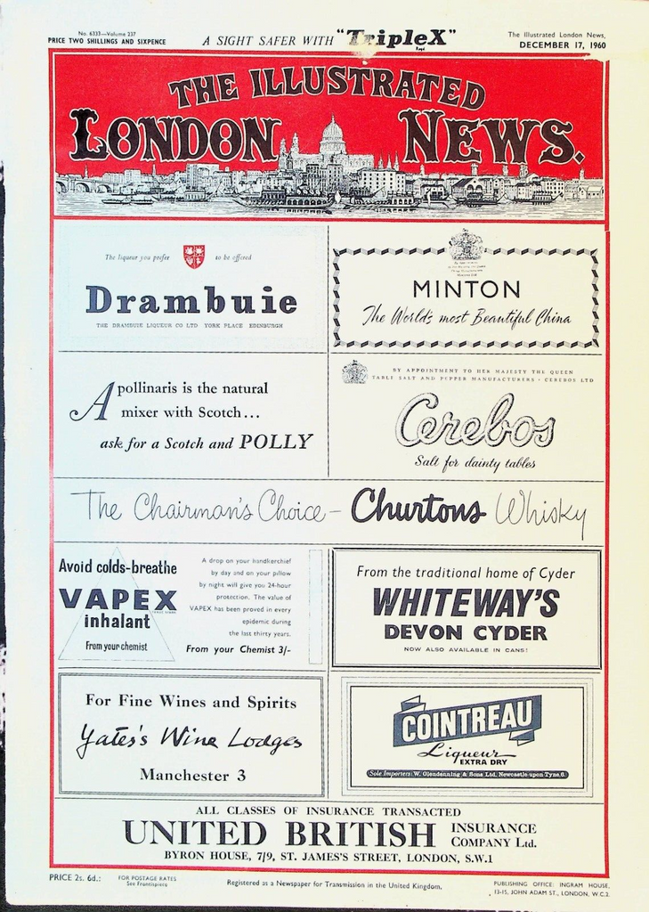 Illustrated London News December 17 1960 Jackie Kennedy JFK Jr Peter Pan