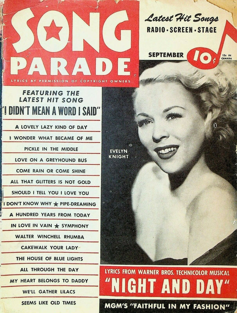 Song Parade Magazine September 1946 Evelyn Knight Night and Day