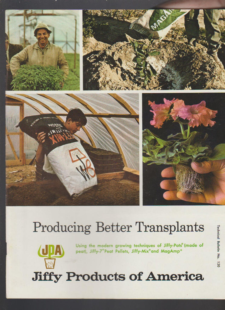 Jiffy Products of America Catalog Producing Better Transplants 1970s