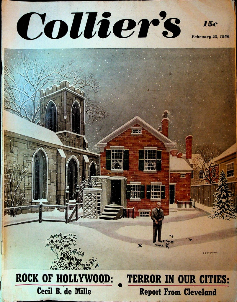 Collier's Magazine February 25 1950 Cecil B de Mille Phil Regan Lowell Thomas