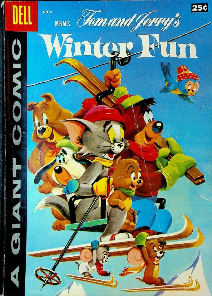 Tom and Jerry's Winter Fun 6 1957 Dell Giant Comics Skiing