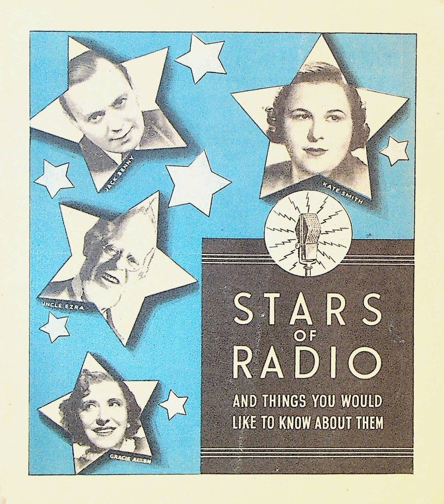 Stars of Radio Booklet Dr Miles Nervine George Burns Gracie Allen Jack Benny