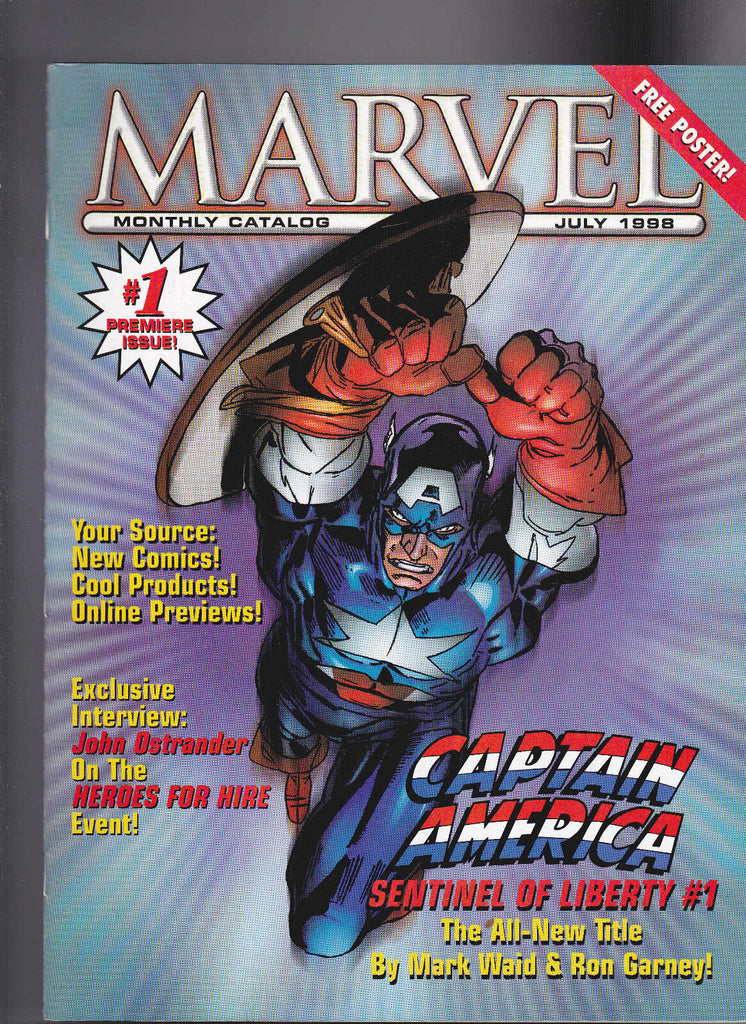 Marvel Monthly Catalog FIRST ISSUE July 1998 Captain America John Ostrander