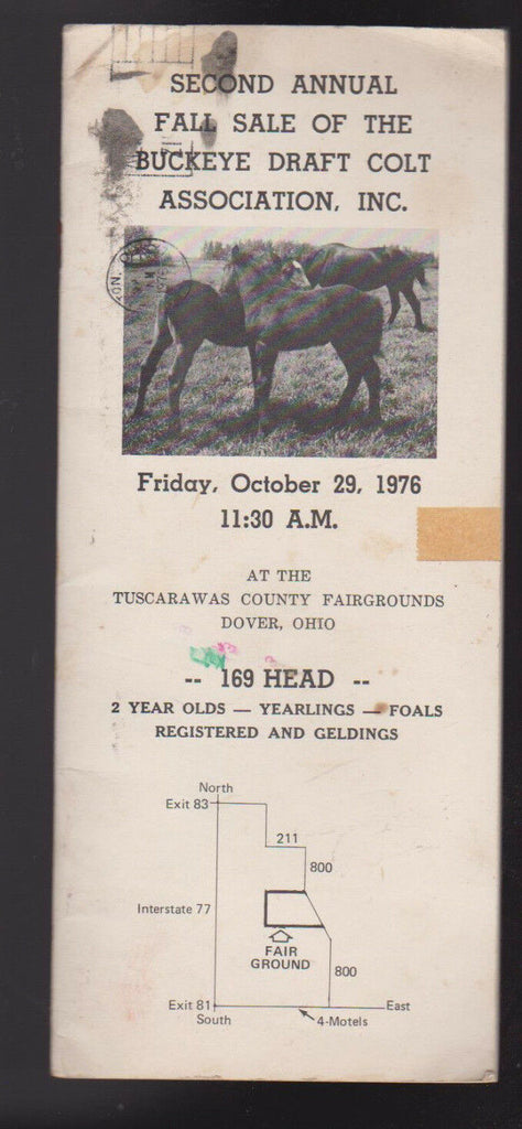 2nd Annual Fall Sale Buckeye Draft Colt Association 1976