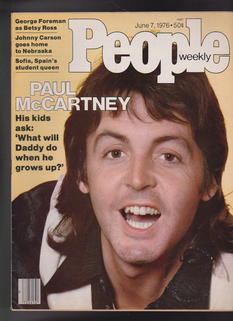 People Magazine Paul McCartney George Foreman Johnny Carson June 7 1976 Free S/H