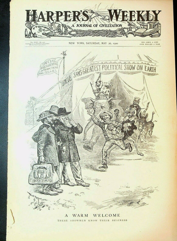 Harper's Weekly Magazine May 26 1900 Paris Exposition South Africa