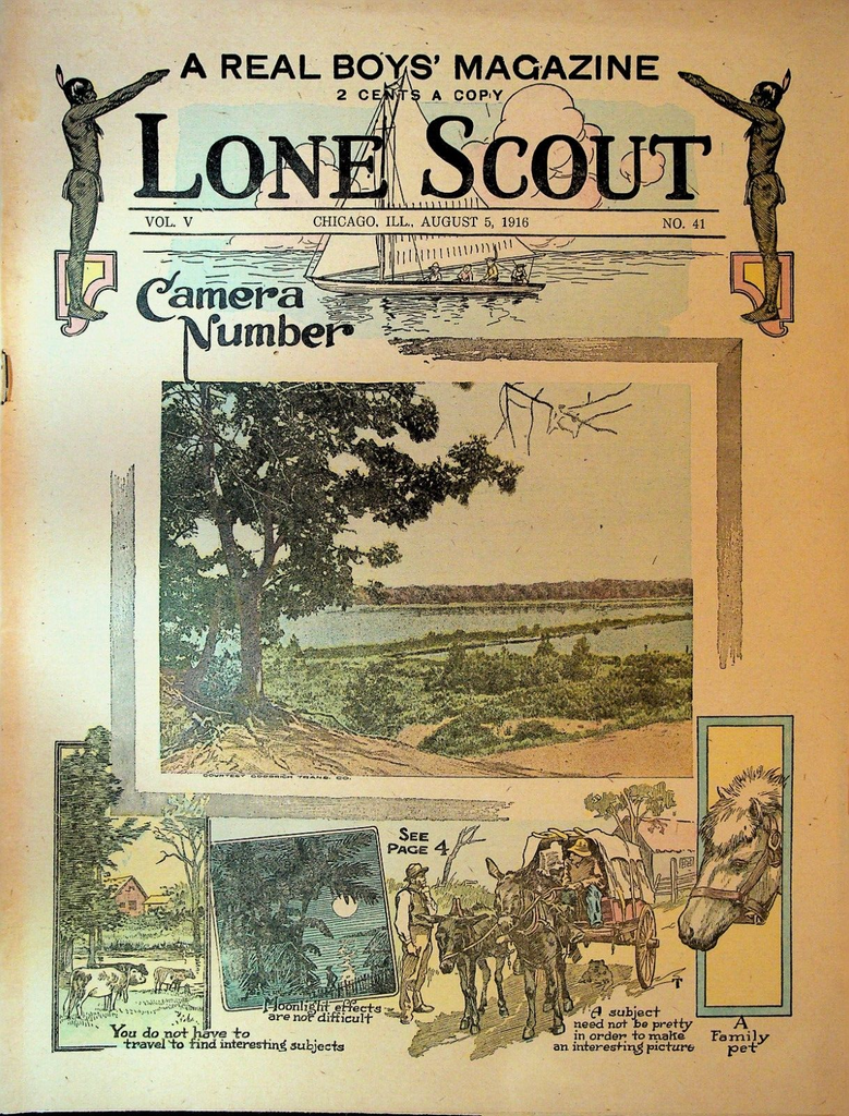 Lone Scout Magazine August 5 1916 Scouting Robert Fulton Robert Ray Civil War