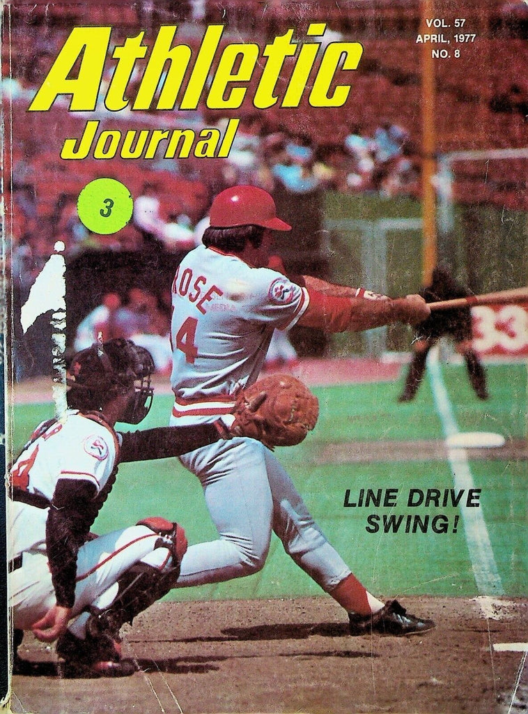 Athletic Journal April 1977 Pete Rose Baseball Football Tennis Track & Field