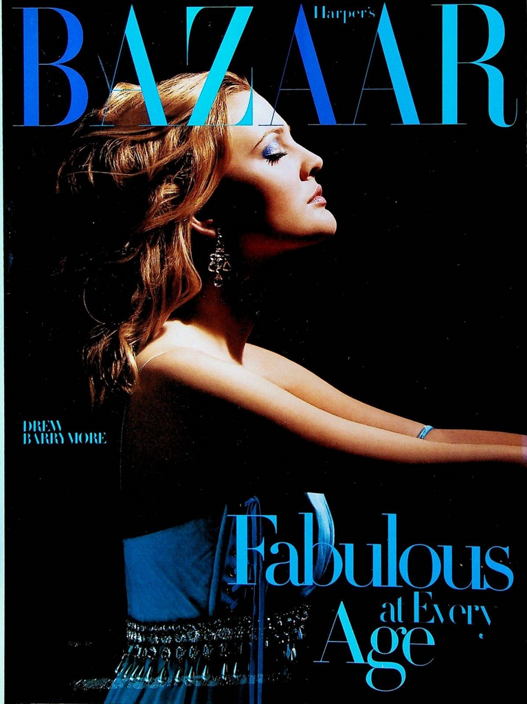 Harper's Bazaar April 2004 Drew Barrymore Ralph Rucci Lauren Bacall