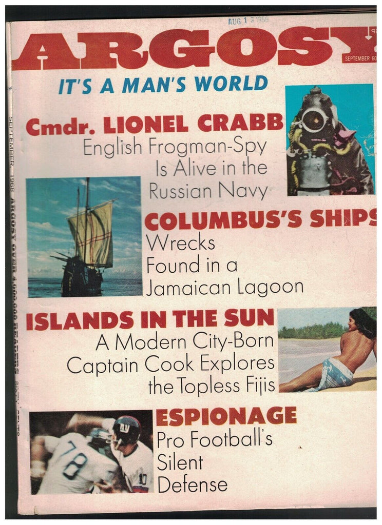 Argosy Magazine September 1968 Lionel Crabb John Creasey Taiwan Gerald Green