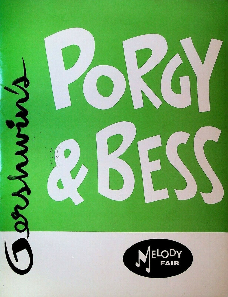 Porgy & Bess Program Melody Fair September 1958 John Bubbles Urylee Leonardos