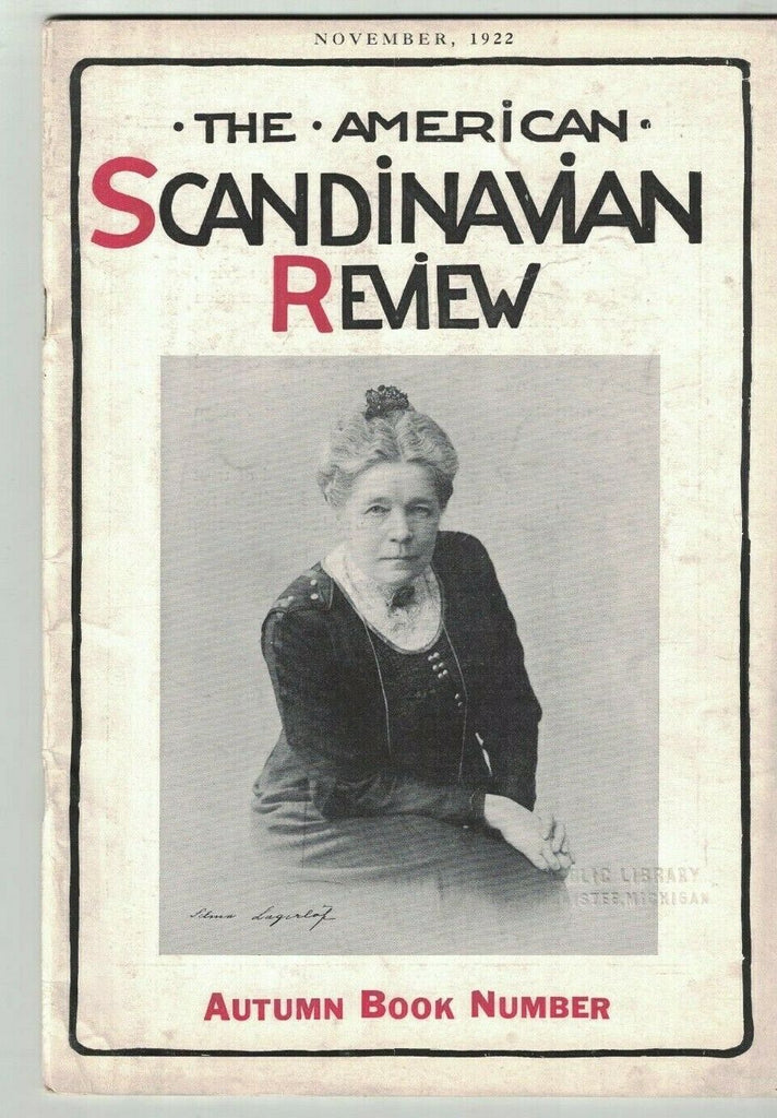 American Scandinavian Review November 1922 Selma Lagerlof Danish Stage