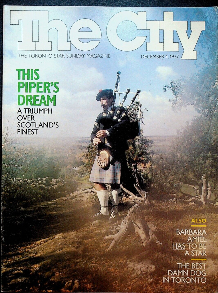 The City Magazine December 4 1977 Barbara Amiel Billy Livingstone Bagpipes