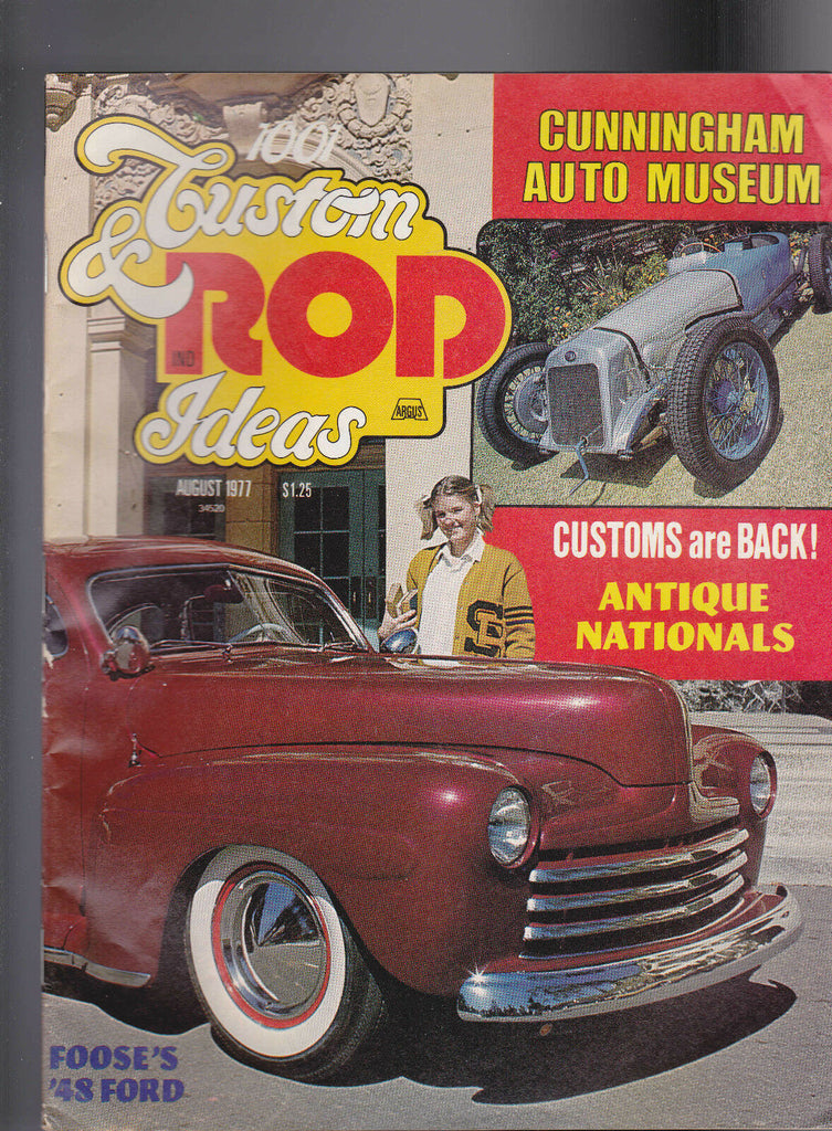 1001 Custom & Rod Ideas Magazine Cunningham Auto Museum August 1977 Free US S/H