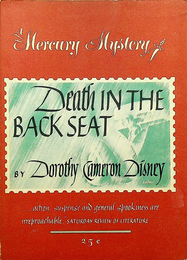 Death in the Back Seat Dorothy Cameron Disney Mercury Mystery 71 1936