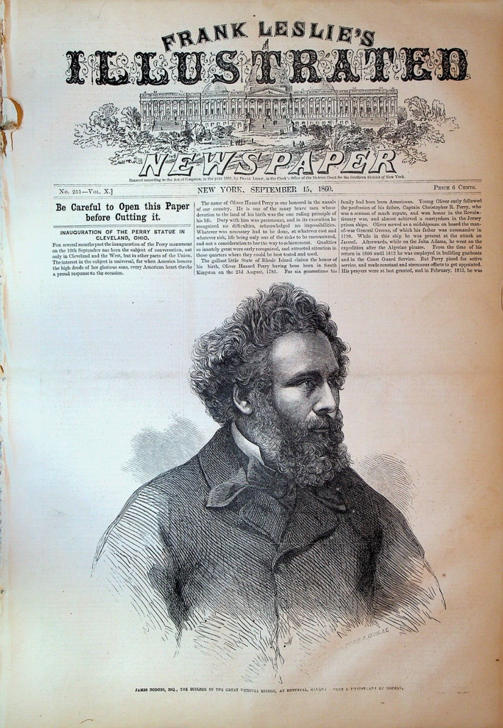 Frank Leslie's Illustrated Newspaper September 15 1860 Oliver Hazard Perry