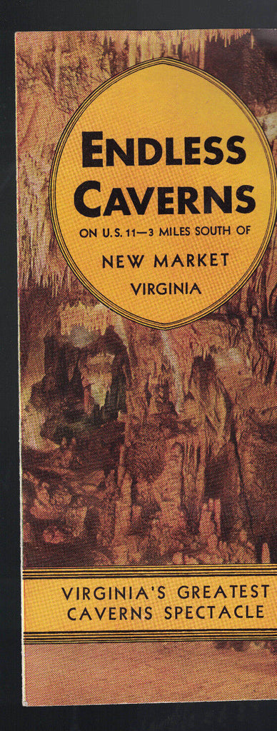 Endless Caverns Virginia Brochure 1950s New Market