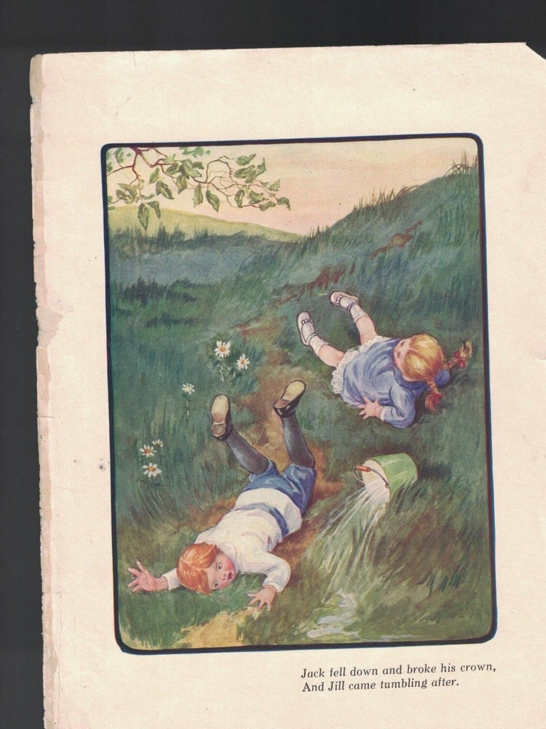 ELLA DOLBEAR LEE color print- Jack and Jill Tumbling Down the Hill