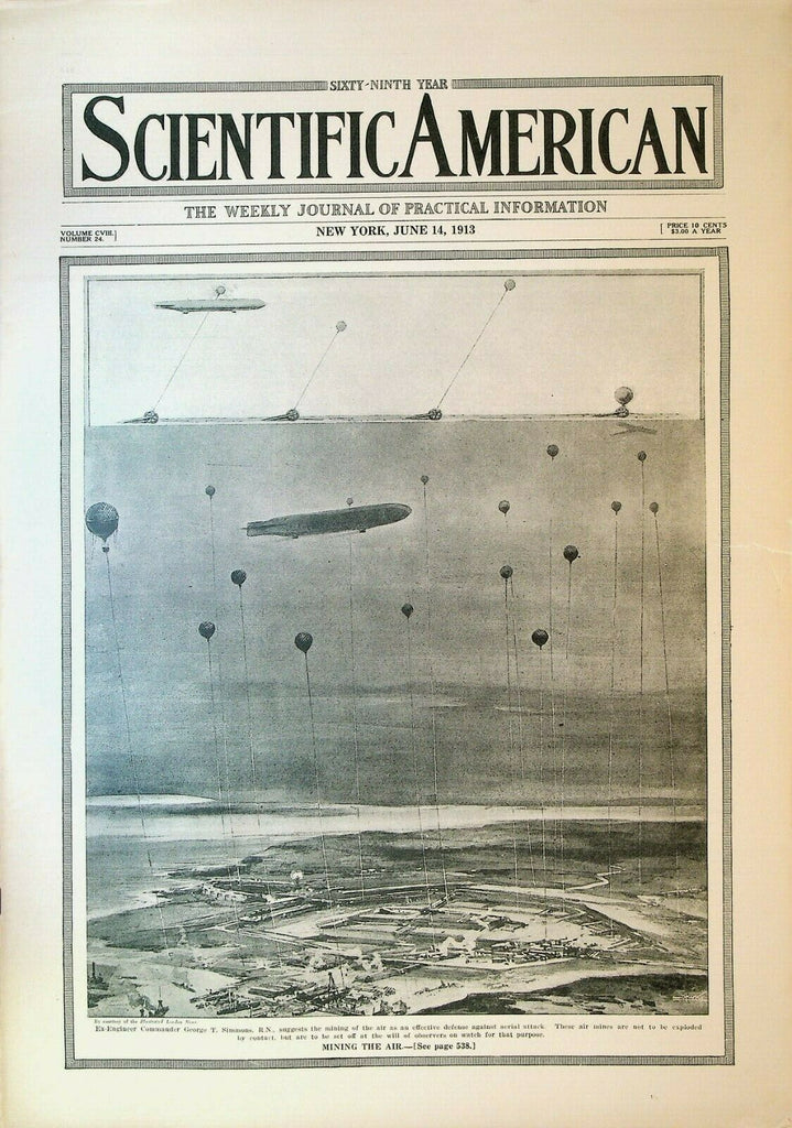 Scientific American June 14 1913 M Leon Gaumont Motion Pictures Japan Navy