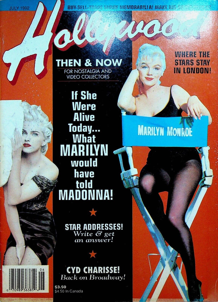 Hollywood Then and Now Magazine July 1992 Marilyn Monroe Madonna Cyd Charisse