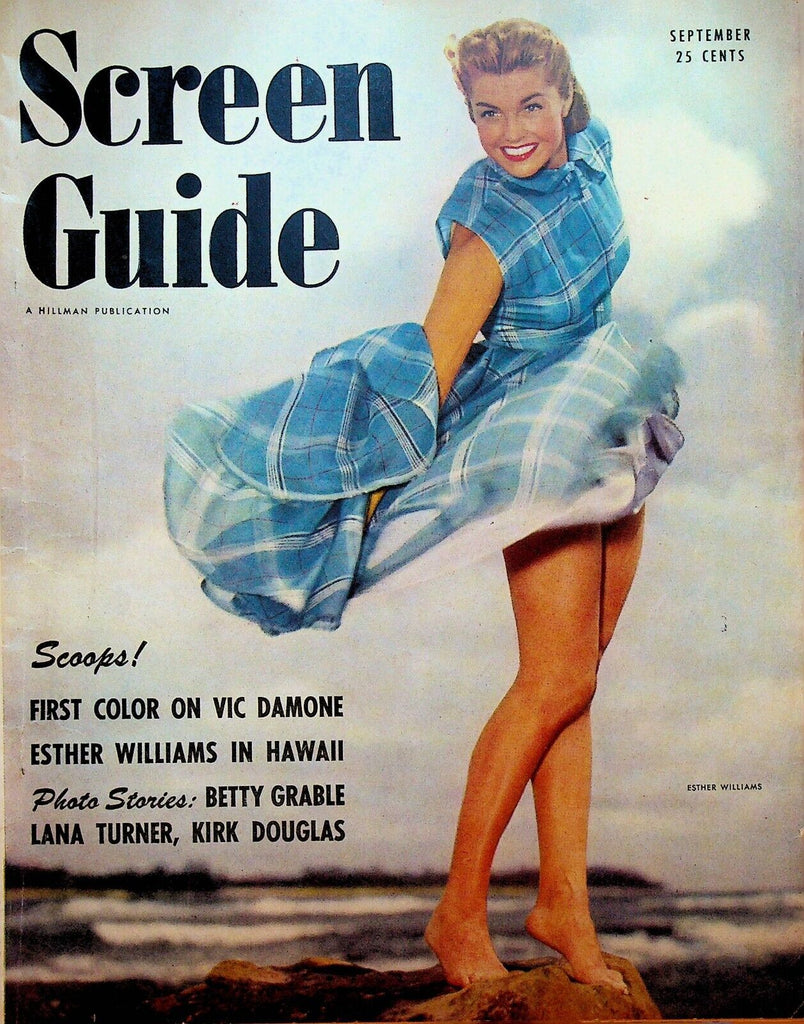 Screen Guide September 1950 Betty Grable Kirk Douglas Esther Williams