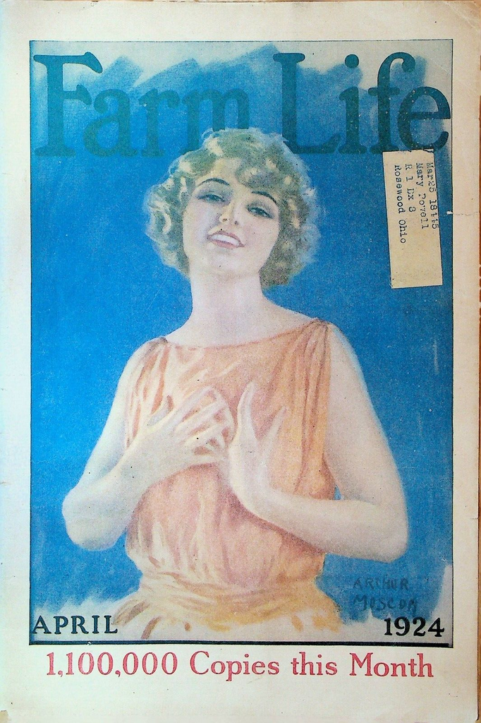 Farm Life Magazine April 1924 Arthur Moscon Asbestos DW Griffith