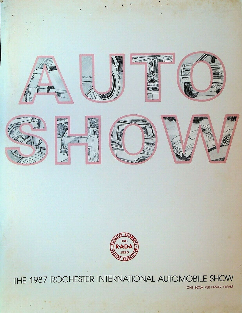 Rochester International Automobile Show 1987 Program NY