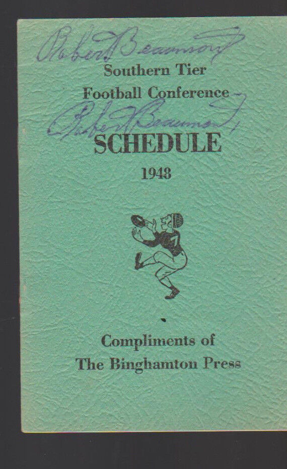 Southern Tier Football Conference NY 1948 Schedule Binghamton