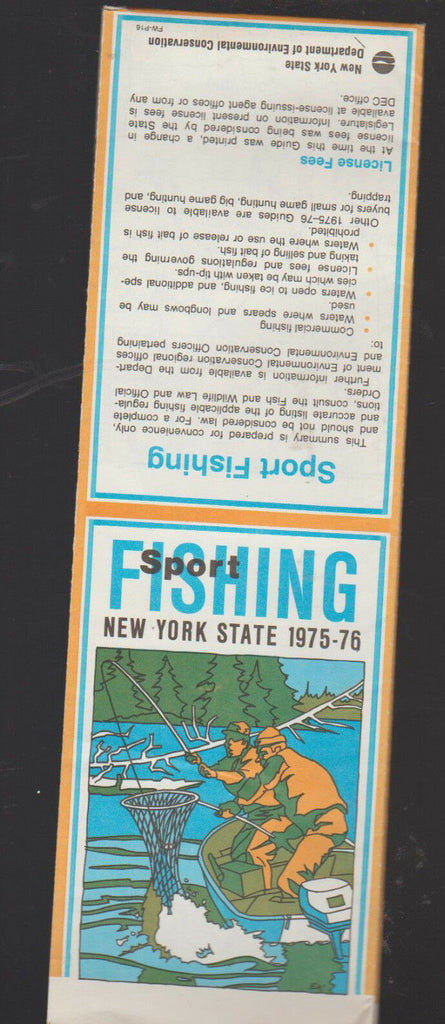 Sport Fishing New York State 1975 1976 Brochure