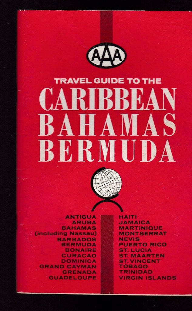 Travel Guide to the Caribbean Bahamas Bermuda 1968-69 AAA Triple A