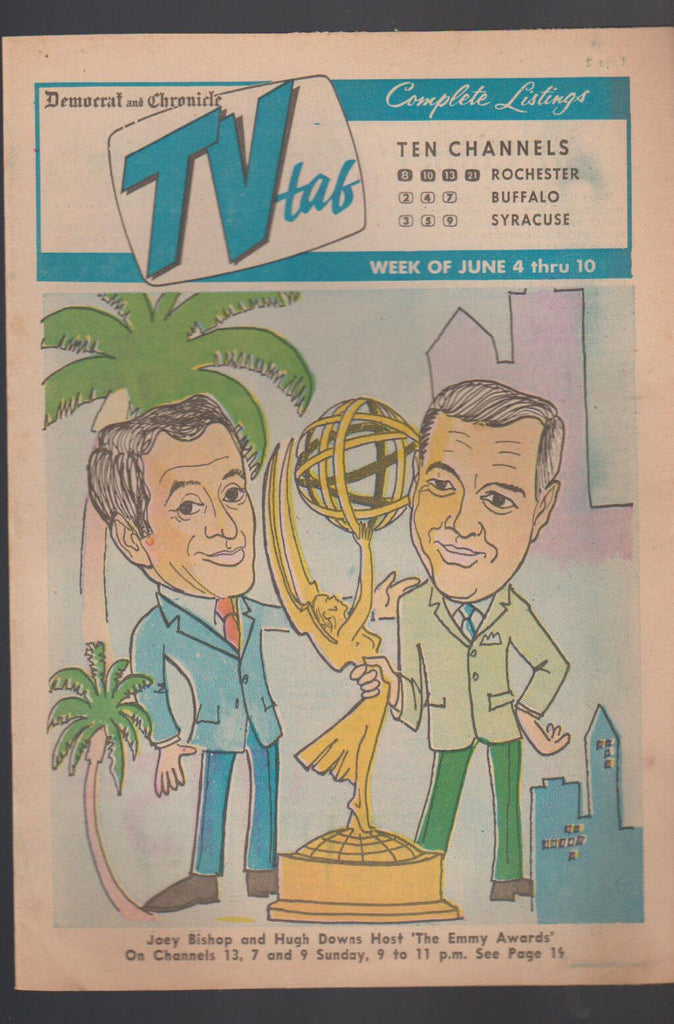 Democrat & Chronicle TV Tab June 4 1967 Hugh Downs Joey Bishop Emmy Awards