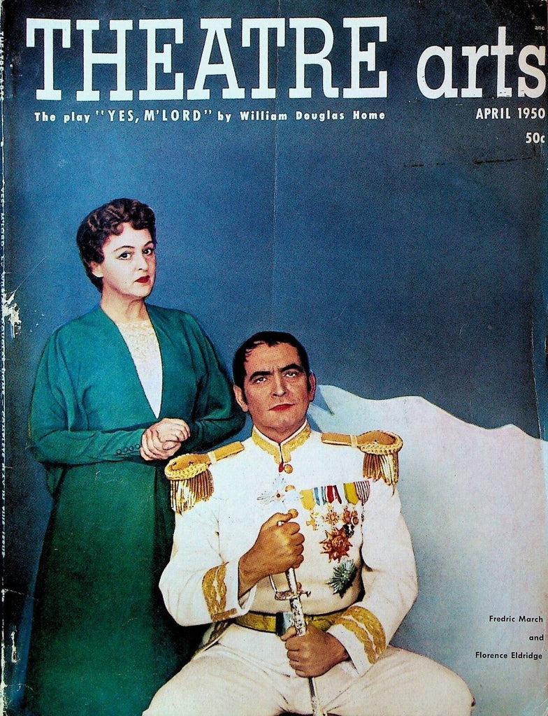 Theatre Arts April 1950 Fredric March Florence Eldridge Alec Guinness