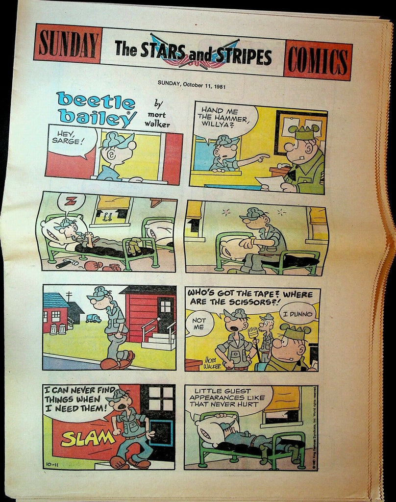 Stars & Stripes Sunday Comics Section October 11 1981 Amazing Spider-Man