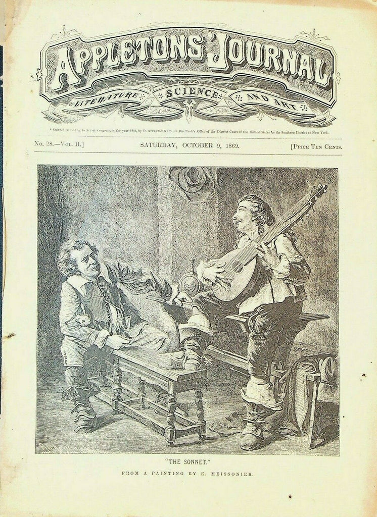 Appletons' Digest October 9 1869 Mrs Oliphant Chicago Wolf Hunting Asa Parker