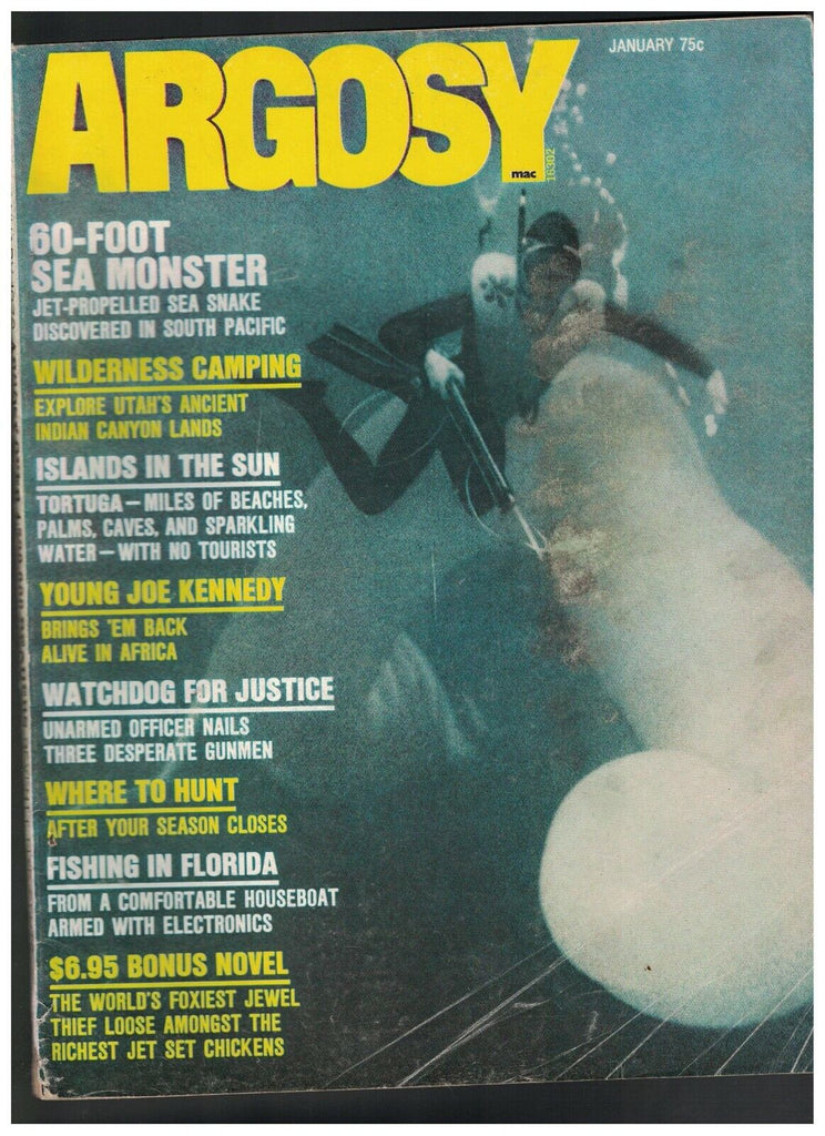 Argosy Magazine January 1972 Tortuga Bill Baker Joe Kennedy Cody Wyoming