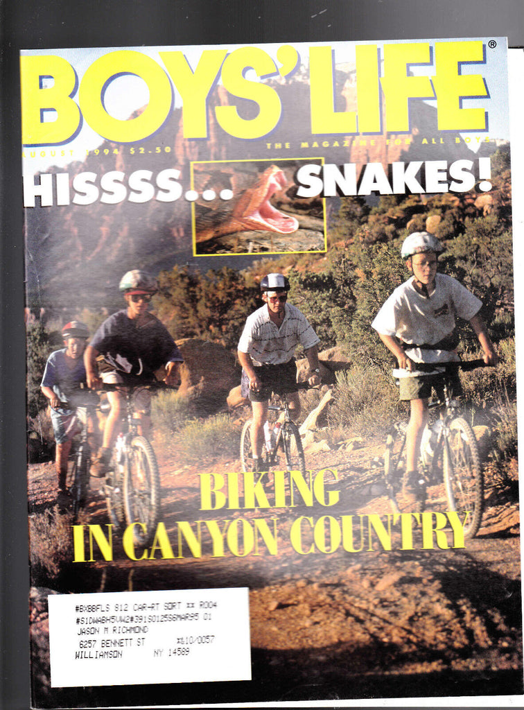 Boys' Life Magazine Scott Russell Tony Dorsett Biking August 1994 Boy Scouts