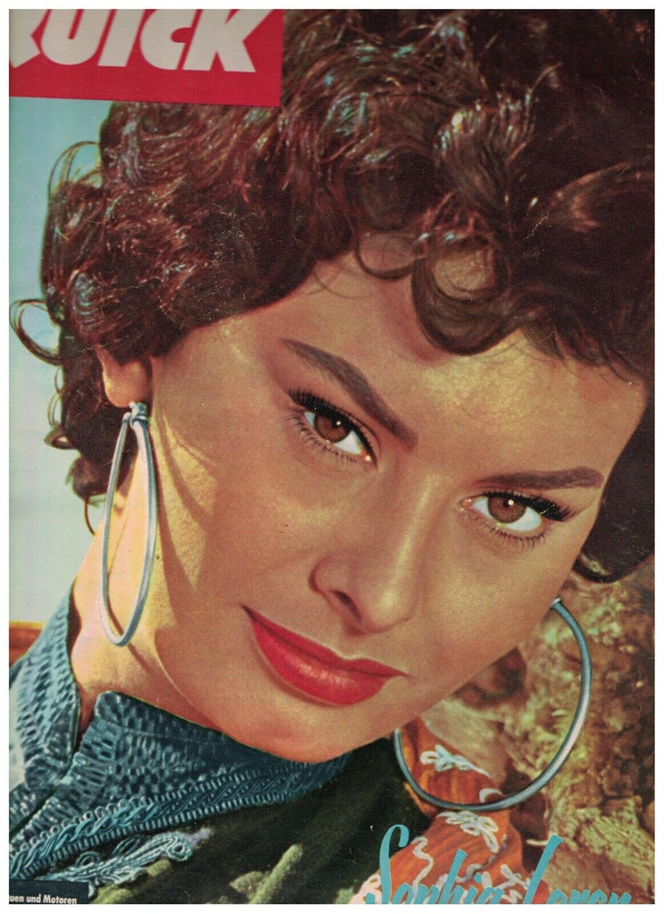 Quick Magazine May 3 1958 Sophia Loren Monaco Grand Prix Princess Grace