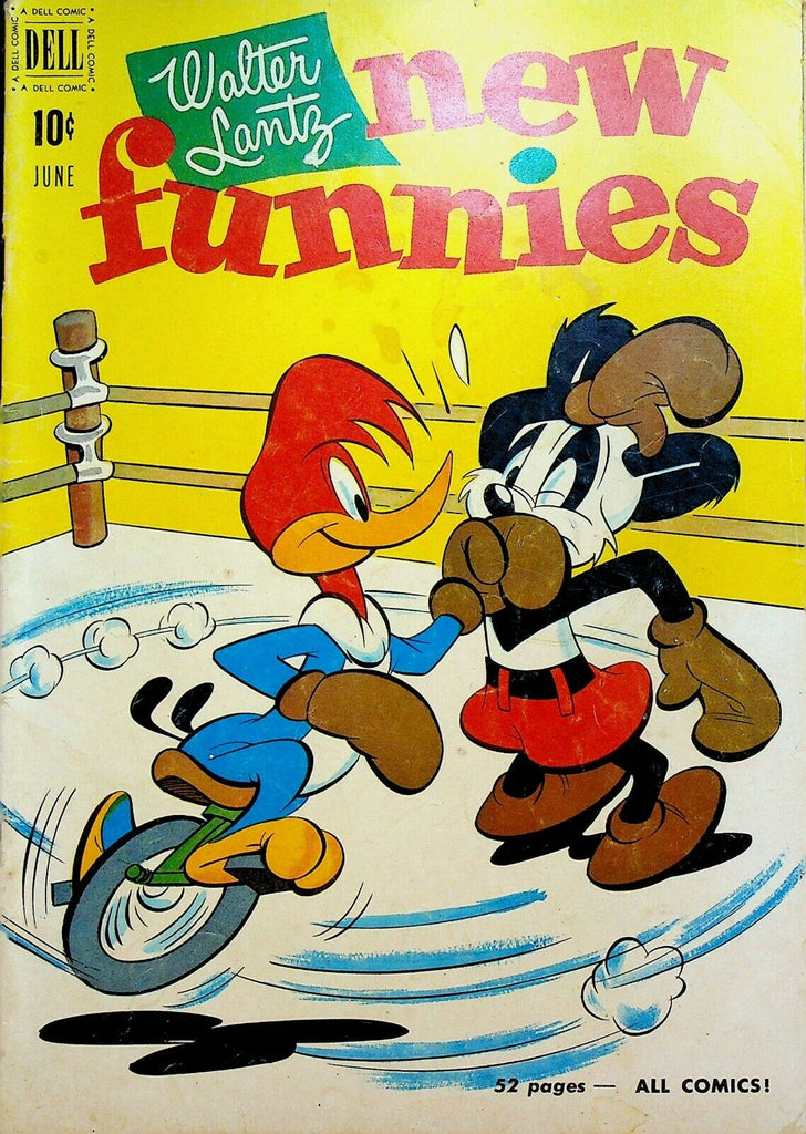 New Funnies 172 Dell Comics 1951 Woody Woodpecker Andy Panda Boxing Unicycle