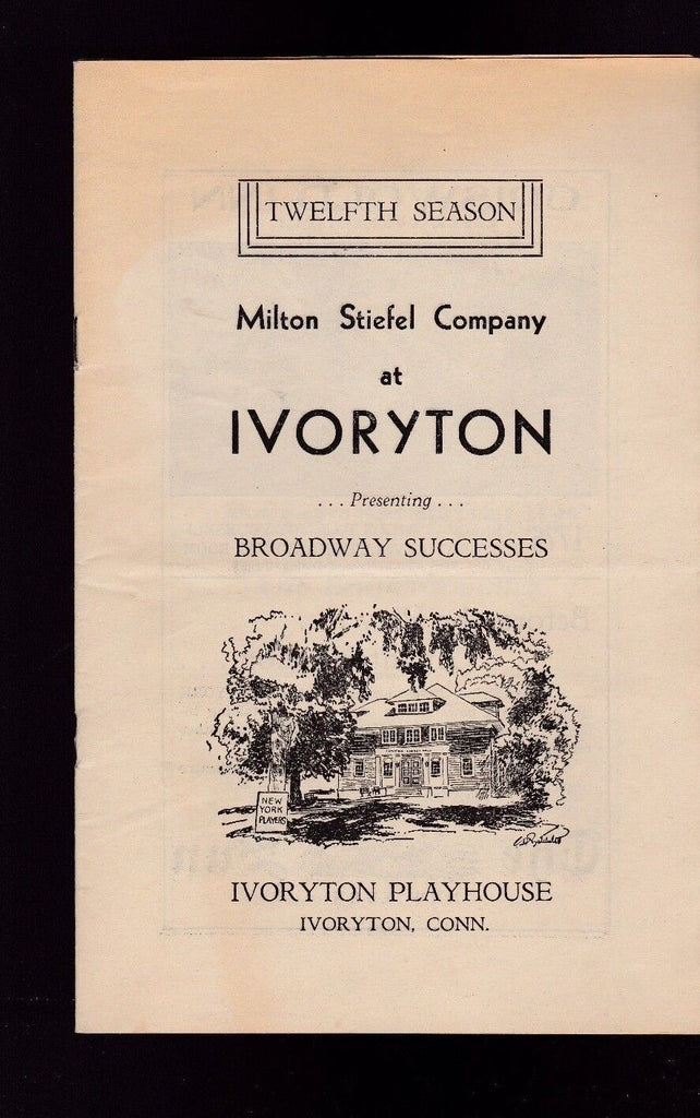 Ivoryton Playhouse Program Erik Rhodes in the Man Who Came to Dinner