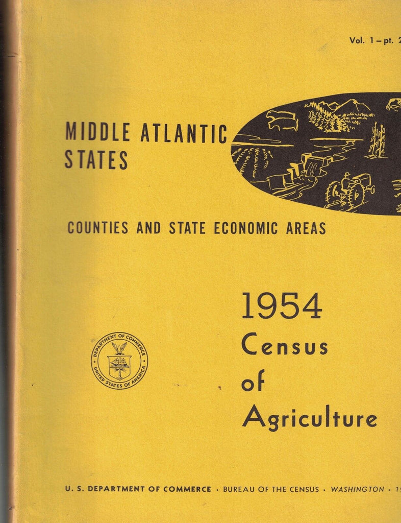 Agriculture Census 1954 Middle Atlantic States New York New Jersey Pennsylvania