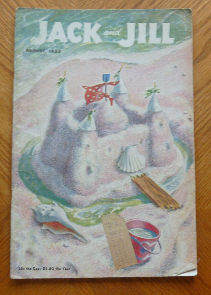 Jack and Jill Magazine Sand Castle Cover Georgeann Helms August 1953