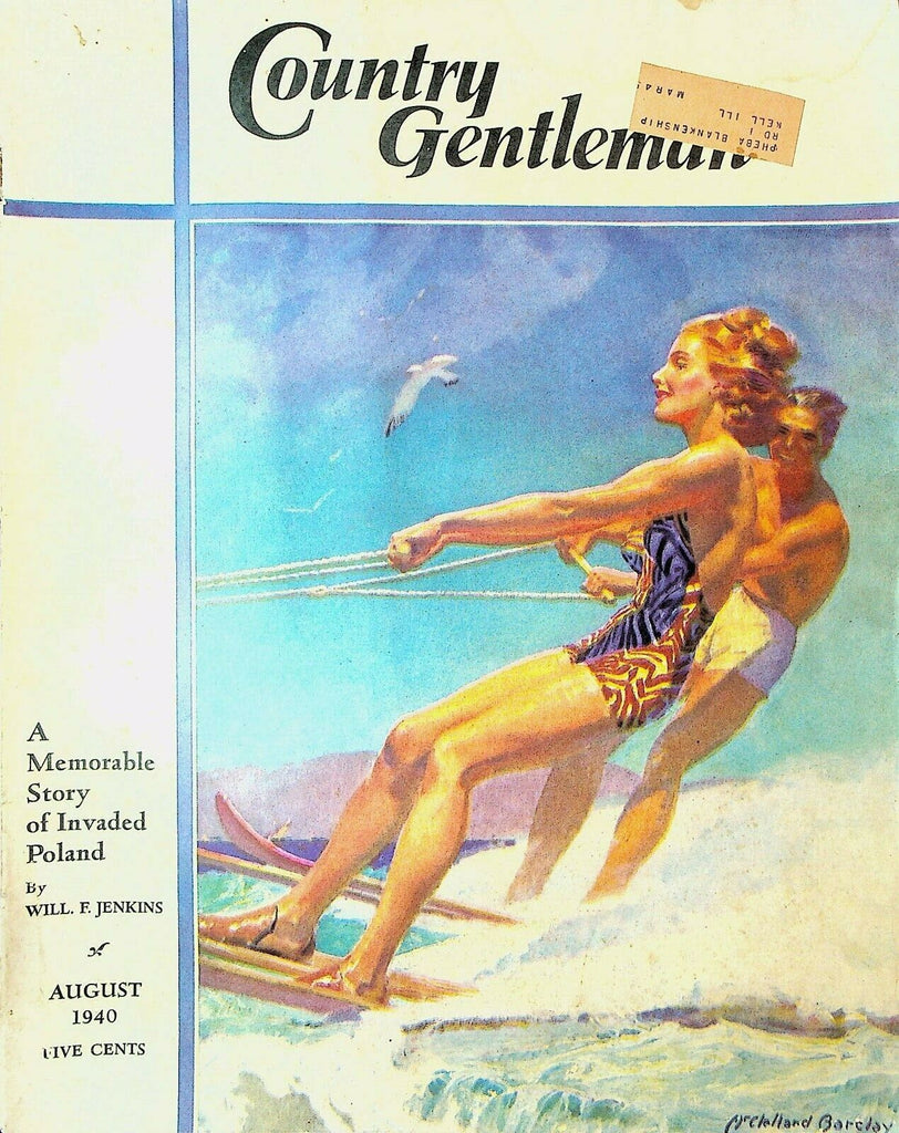 Country Gentleman Magazine August 1940 Water Skiing Erle Stanley Gardner