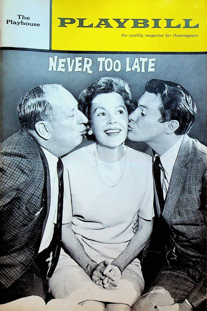 Never Too Late Playbill June 24 1963 Orson Bean Maureen O'Sullivan Paul Ford